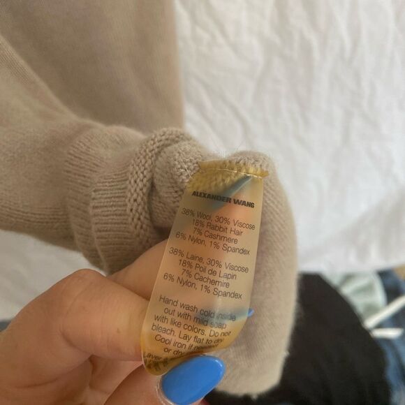 T Alexander Wang Women Strapless Wool Cashmere Midi Sweater Dress Size Small - Picture 5 of 16